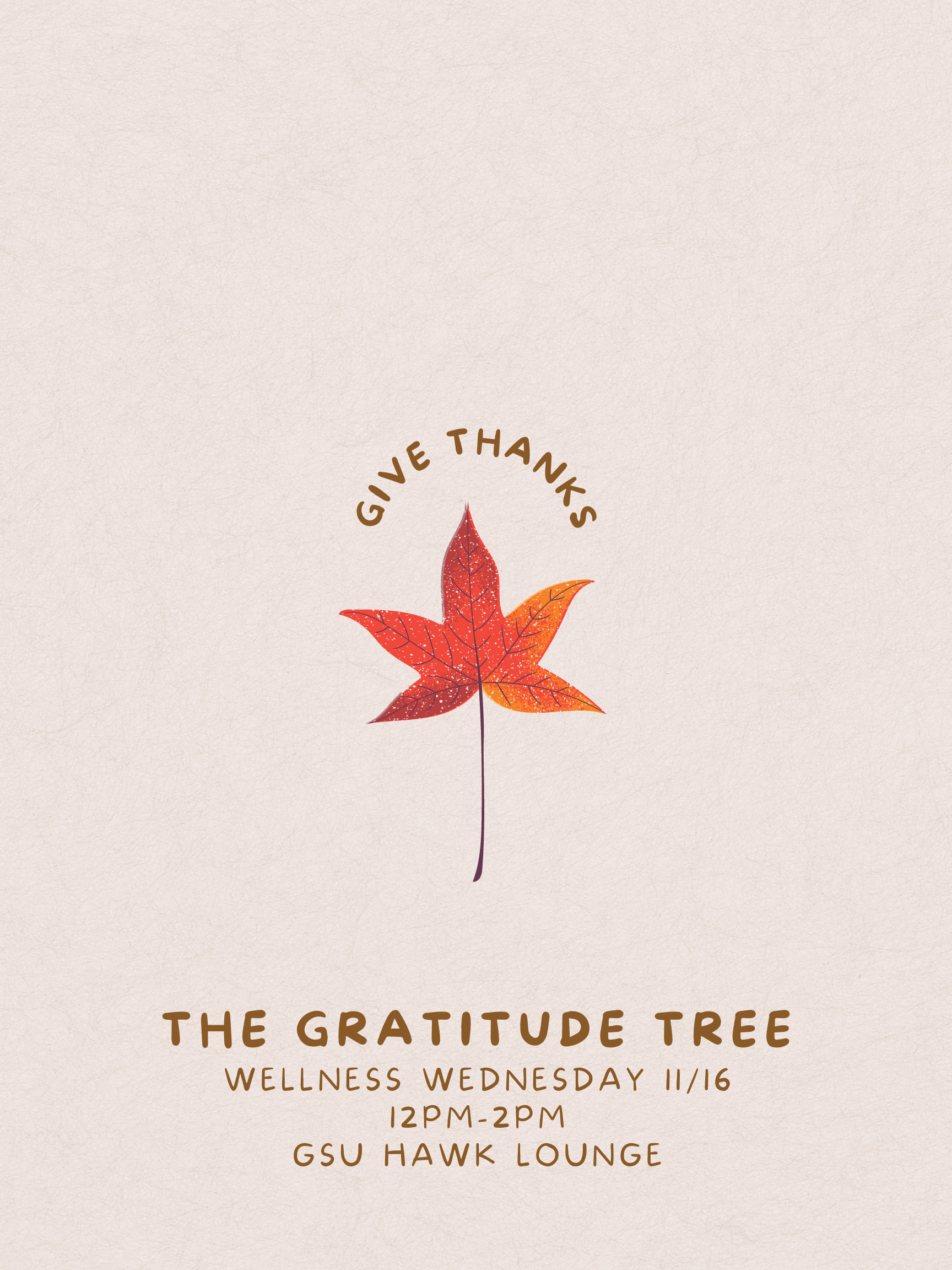 Gratitude tree poster